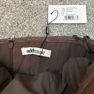 NWT, Odd Muse "The Ultimate Muse" Midi Strapless corset midi dress in brown